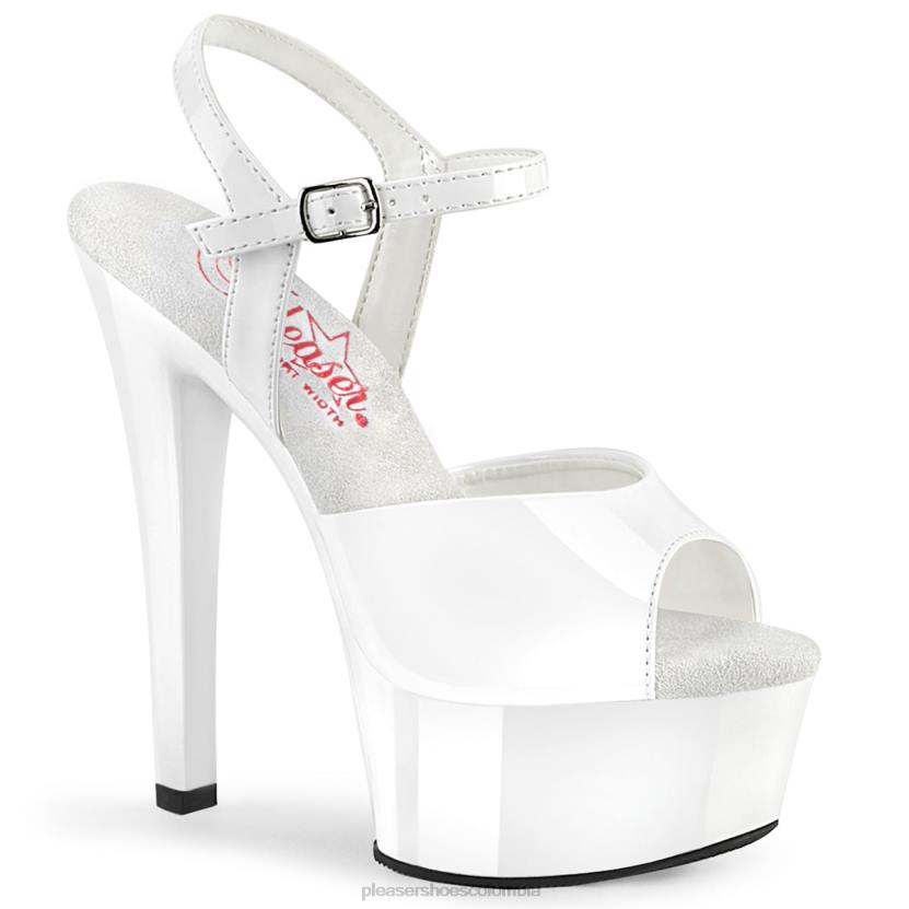 blanco 840P414 brillo-609 Pleaser Shoes