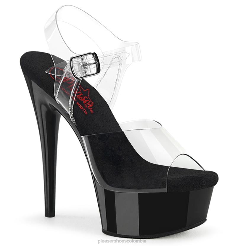 negro claro 840P399 excitar-608 Pleaser Shoes