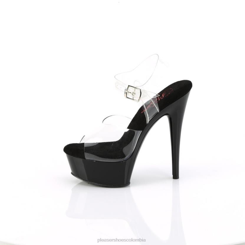 negro claro 840P399 excitar-608 Pleaser Shoes