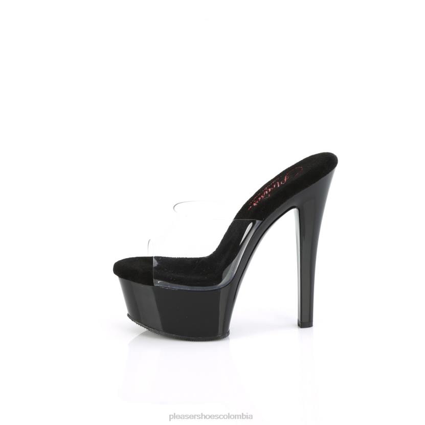negro claro 840P406 brillo-601 Pleaser Shoes