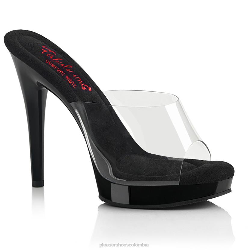 negro claro 840P415 gloria-501 Pleaser Shoes