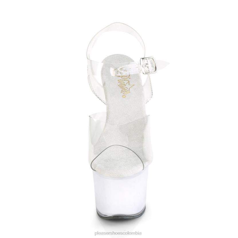 blanco claro 840P211 ecolita-708 Pleaser Shoes
