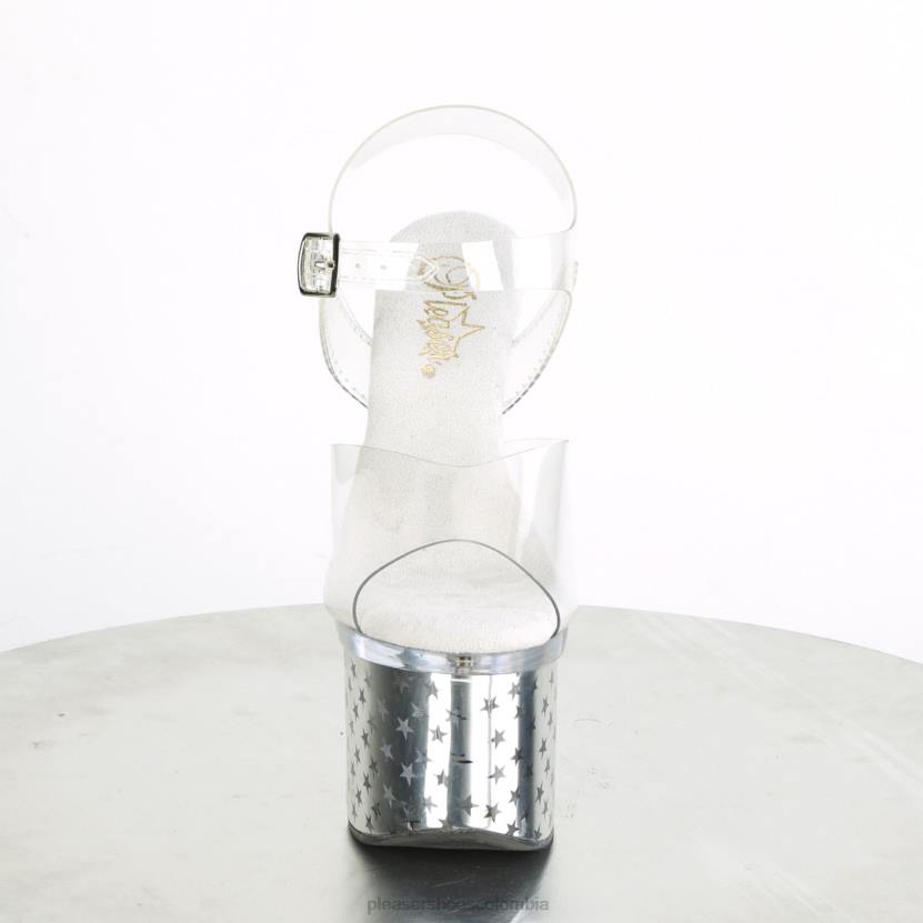 cromo claro/plata 840P208 discolite-708star Pleaser Shoes