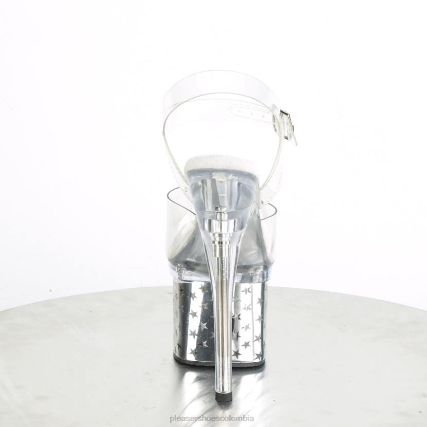 cromo claro/plata 840P208 discolite-708star Pleaser Shoes