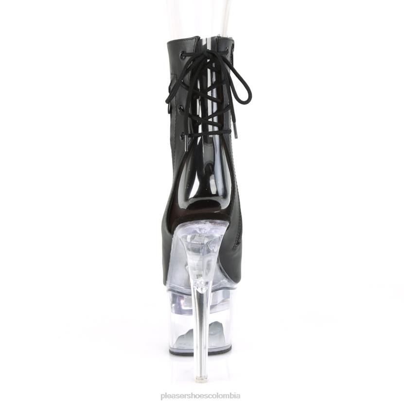 cuero sintético negro/transparente 840P186 flashdance-1018-7 Pleaser Shoes