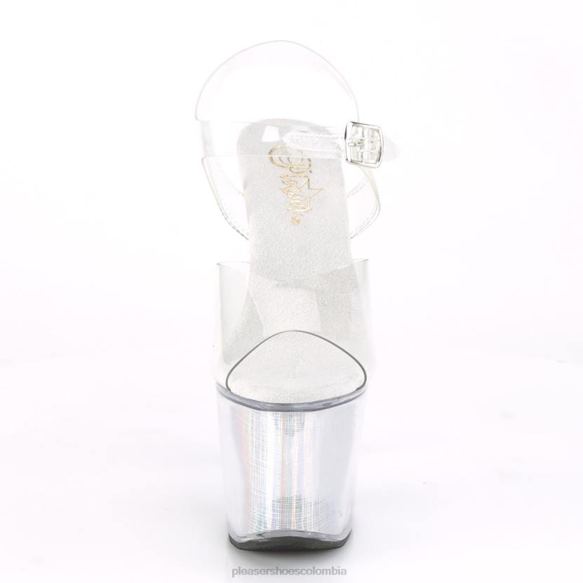 holograma transparente/plateado 840P205 flashdance-708sch Pleaser Shoes