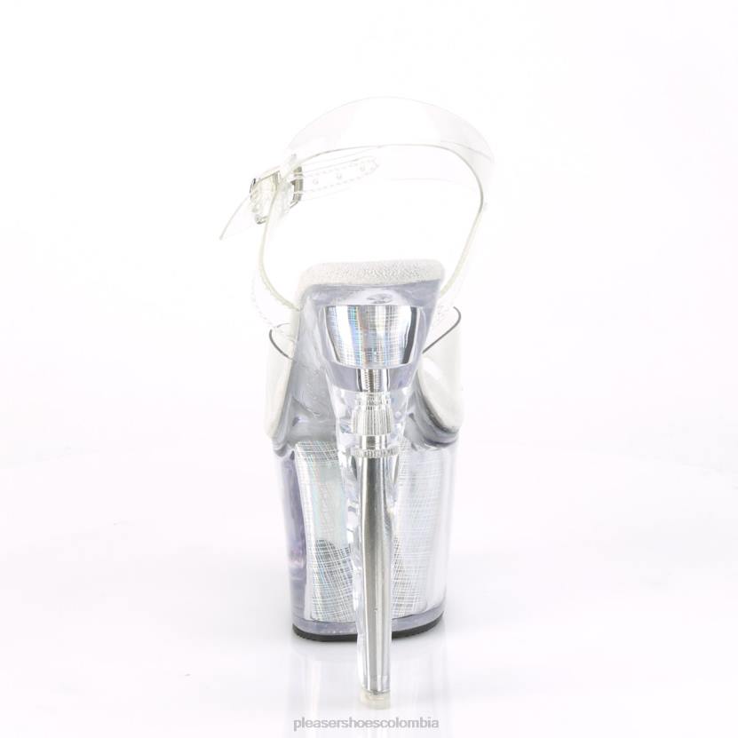 holograma transparente/plateado 840P205 flashdance-708sch Pleaser Shoes