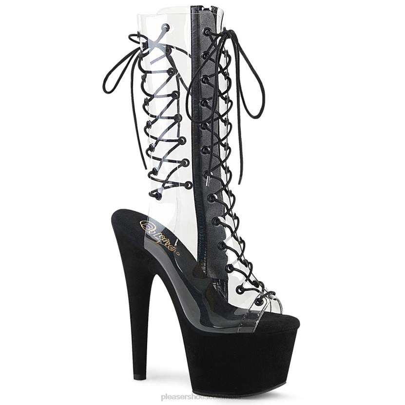 gamuza transparente/negro 840P379 adoro-700-60fs Pleaser Shoes