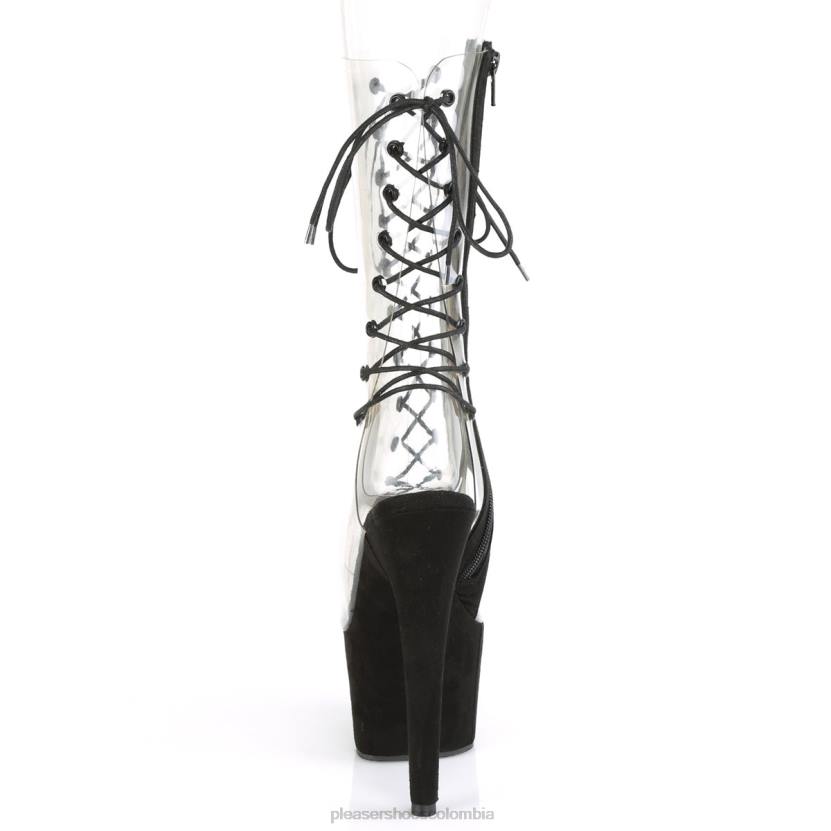 gamuza transparente/negro 840P379 adoro-700-60fs Pleaser Shoes