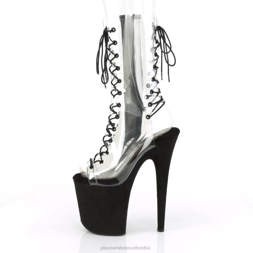 gamuza transparente/negro 840P380 flamenco-800-60fs Pleaser Shoes