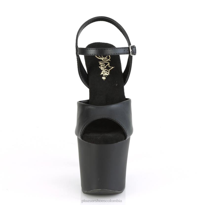 negro/plata 840P169 agarre de hierro-709 Pleaser Shoes