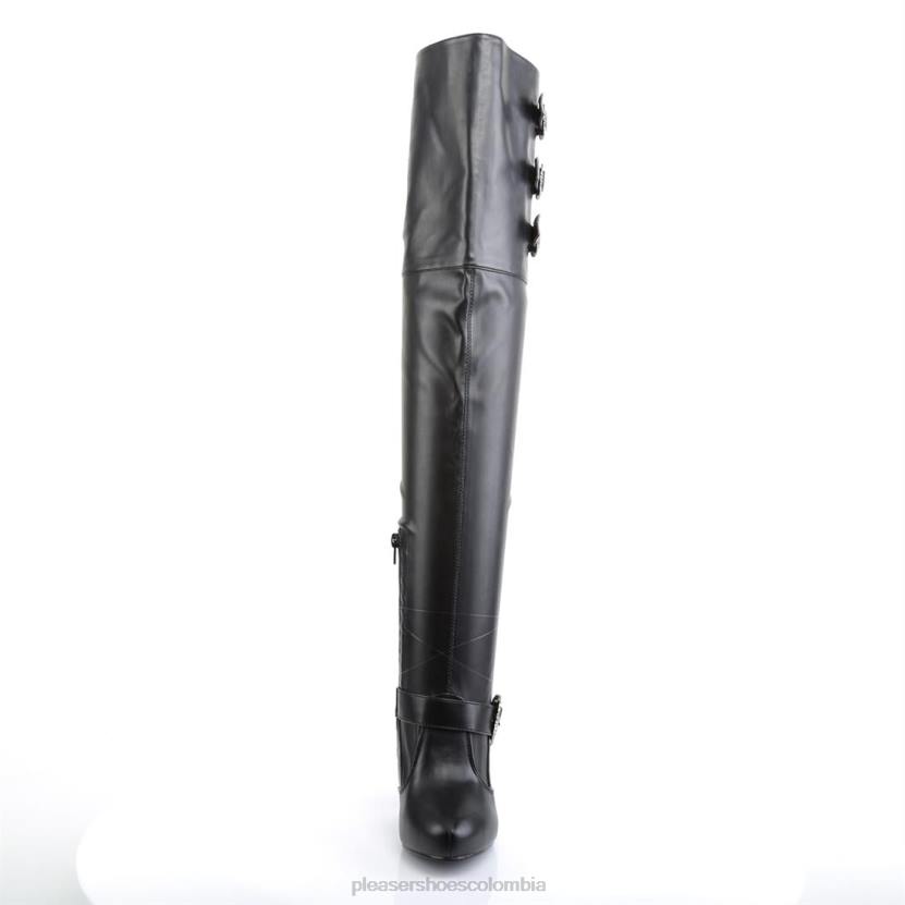 piel sintética negra 840P454 diva-3006x Pleaser Shoes
