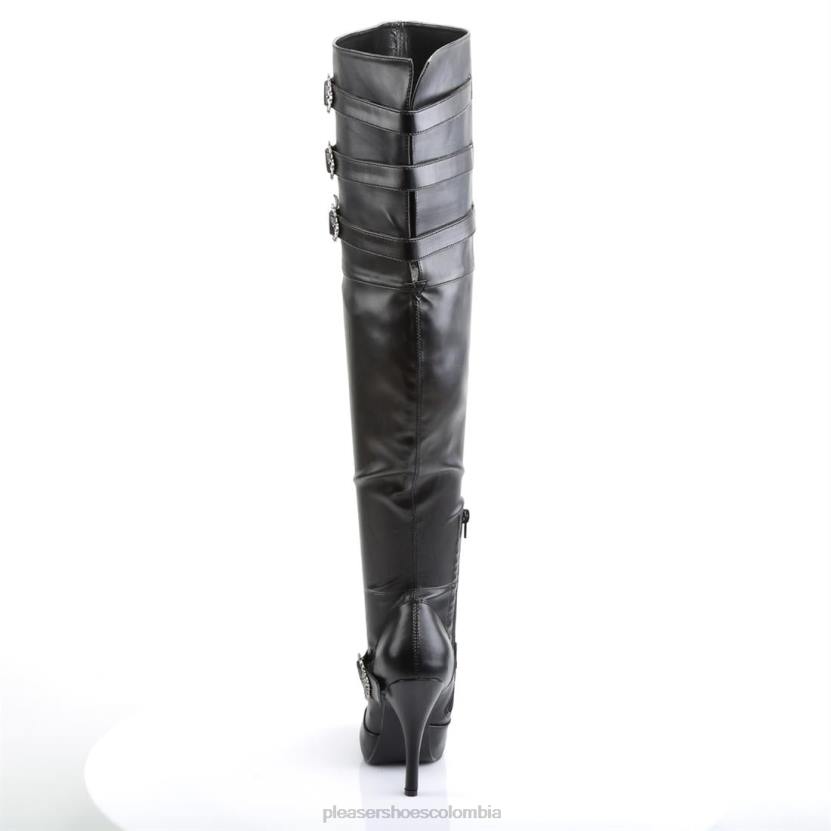 piel sintética negra 840P454 diva-3006x Pleaser Shoes