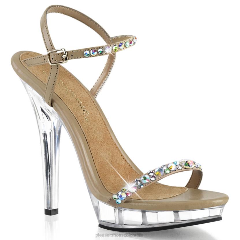 beige/transparente 840P515 labio-131 Pleaser Shoes