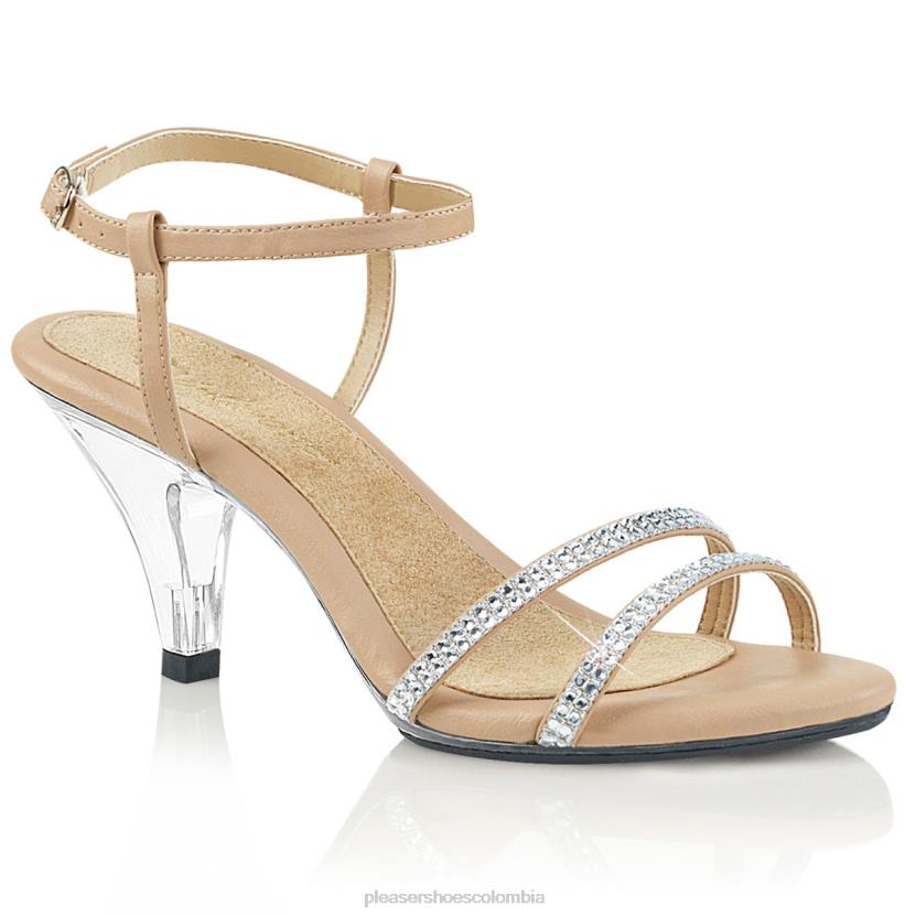 beige/transparente 840P559 bella-316 Pleaser Shoes