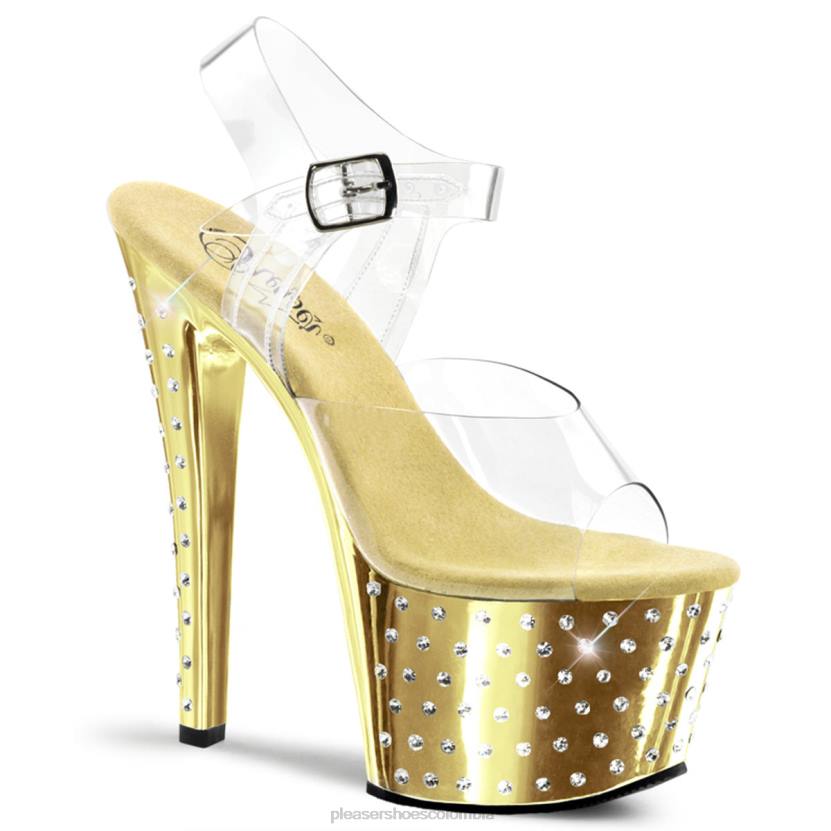 claro/oro 840P291 polvo de estrellas-708 Pleaser Shoes