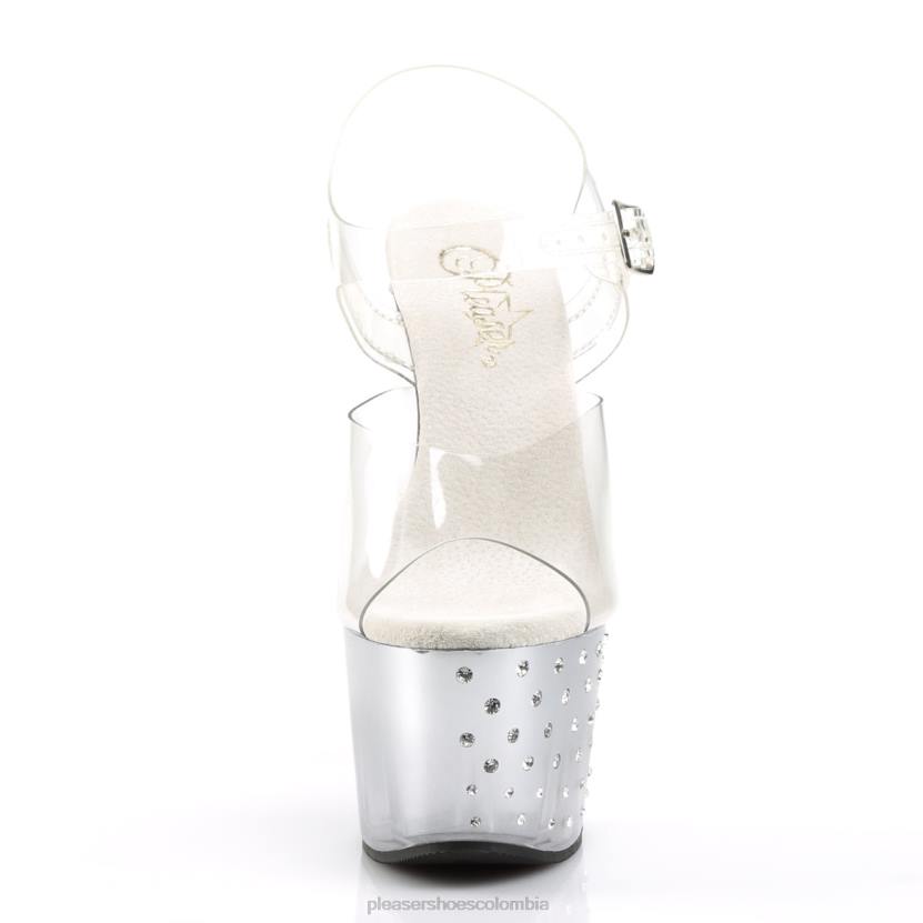 claro/plata 840P304 polvo de estrellas-708t Pleaser Shoes