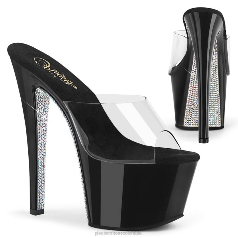 claro/plata 840P479 cielo-301crs Pleaser Shoes