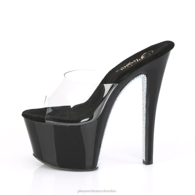 claro/plata 840P479 cielo-301crs Pleaser Shoes