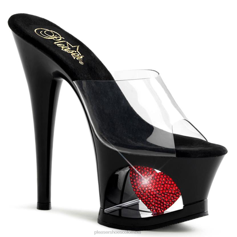 claro/rojo 840P517 luna-701hrs Pleaser Shoes