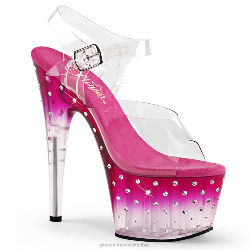 claro/rosa 840P303 polvo de estrellas-708t Pleaser Shoes