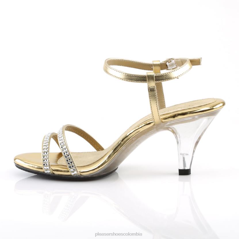 dorado/transparente 840P558 bella-316 Pleaser Shoes