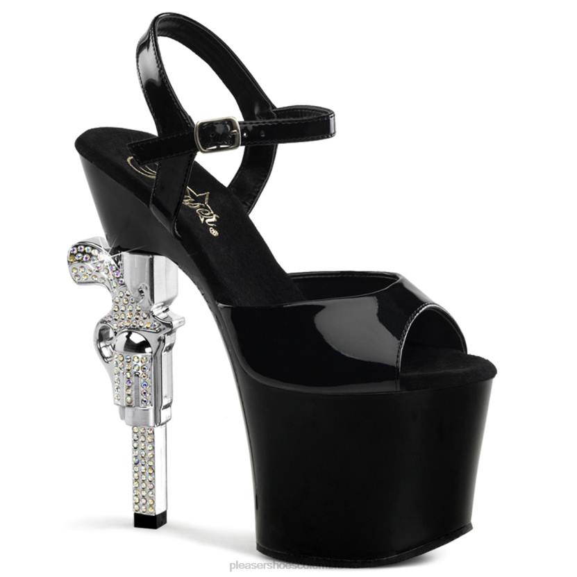 negro 840P308 revólver-709 Pleaser Shoes