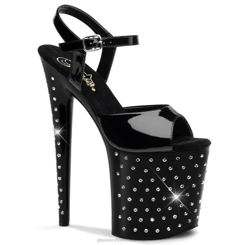 negro 840P516 polvo de estrellas-809 Pleaser Shoes
