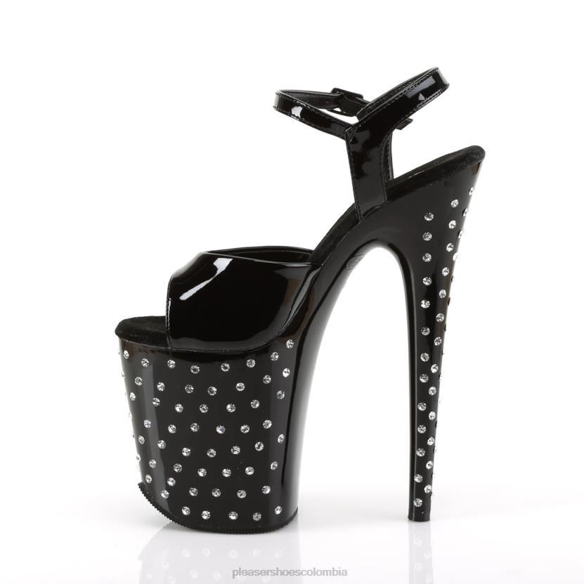 negro 840P516 polvo de estrellas-809 Pleaser Shoes