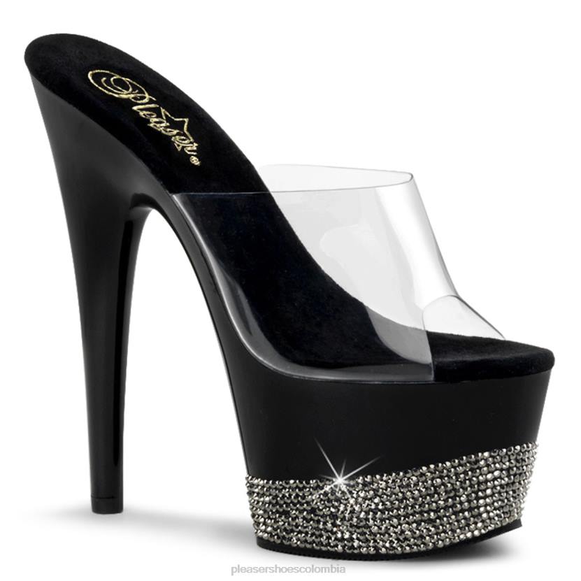 negro claro 840P272 adorar-701-3 Pleaser Shoes