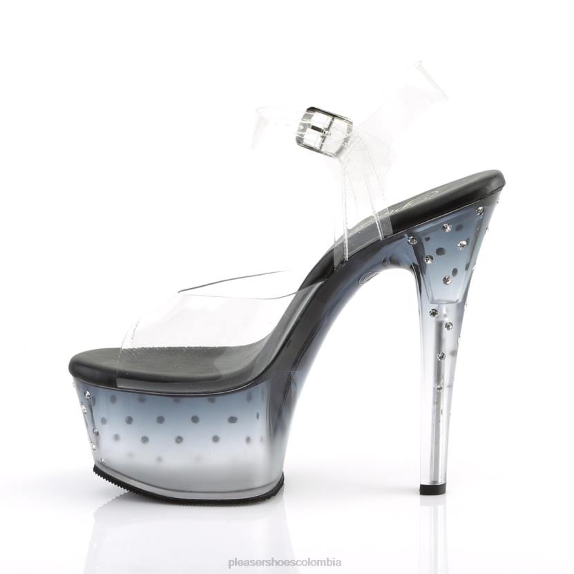 negro/claro 840P287 aspirar-608std Pleaser Shoes