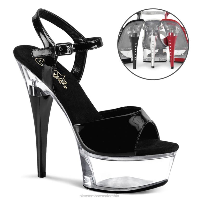 negro/claro 840P461 cautiva-609 Pleaser Shoes