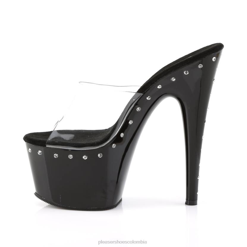 negro claro 840P463 adoro-701ls Pleaser Shoes