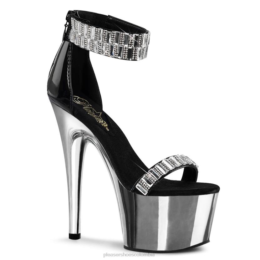 negro/plata 840P320 adoro-769rs Pleaser Shoes