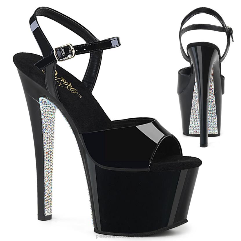 negro/plata 840P469 cielo-309crs Pleaser Shoes