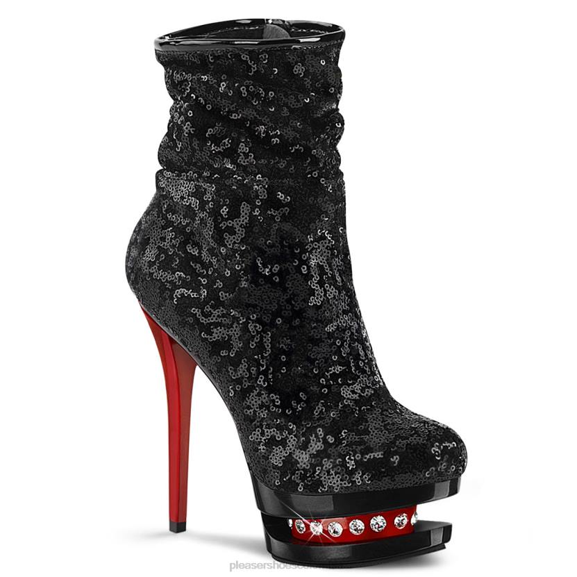 negro/rojo 840P294 rubia-r-1009 Pleaser Shoes