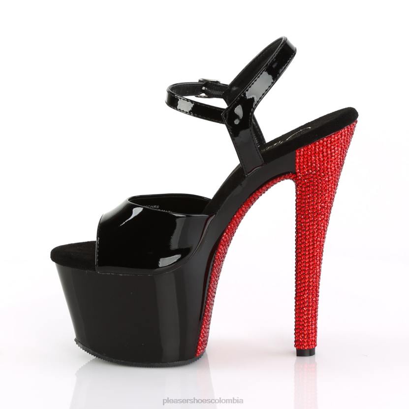 negro/rojo 840P485 cielo-309chrs Pleaser Shoes