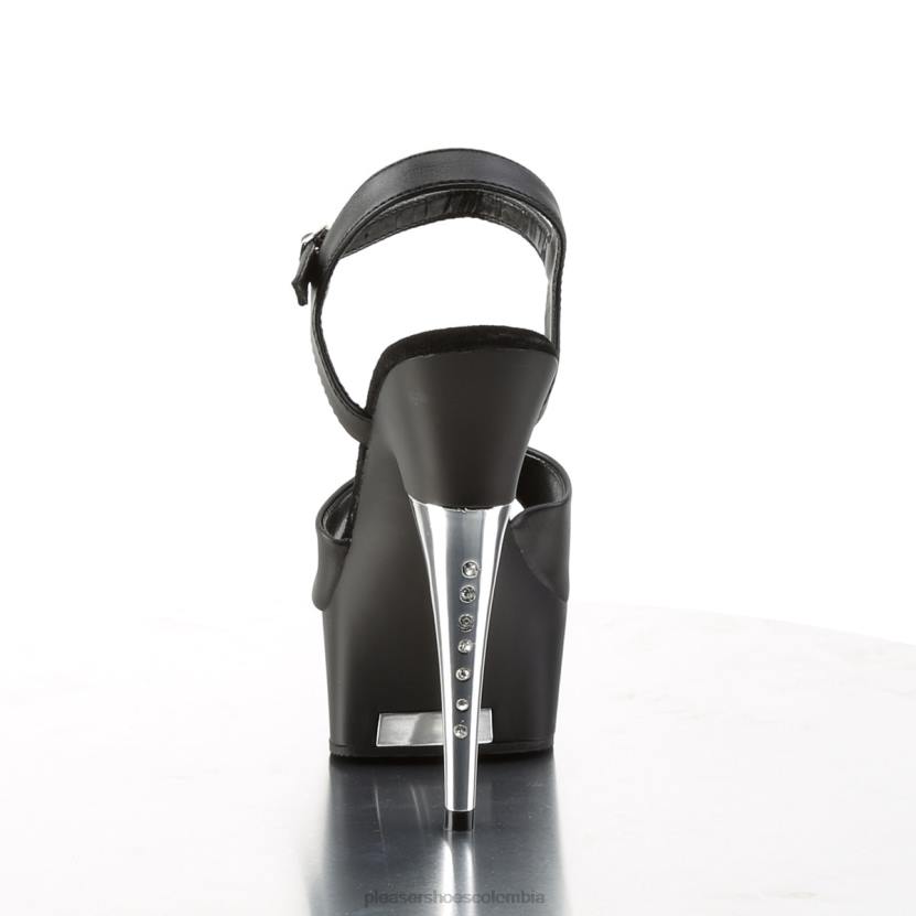 piel sintética negra/negro 840P459 cautiva-609 Pleaser Shoes