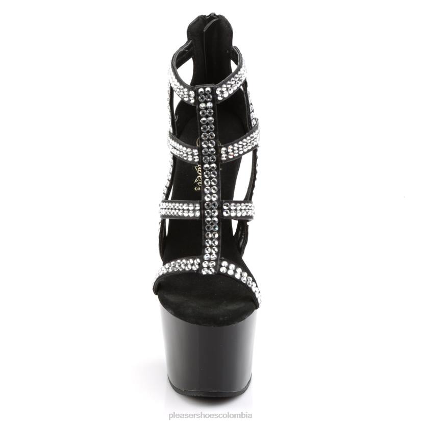 piel sintética negra/negro 840P491 adoro-798 Pleaser Shoes