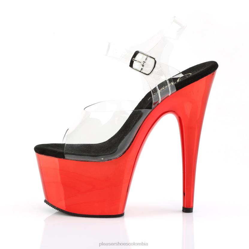 cromo claro/rojo 840P121 adorar-708 Pleaser Shoes