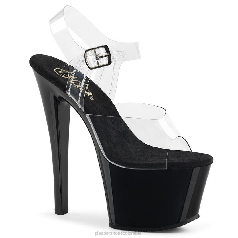 negro claro 840P55 cielo-308 Pleaser Shoes