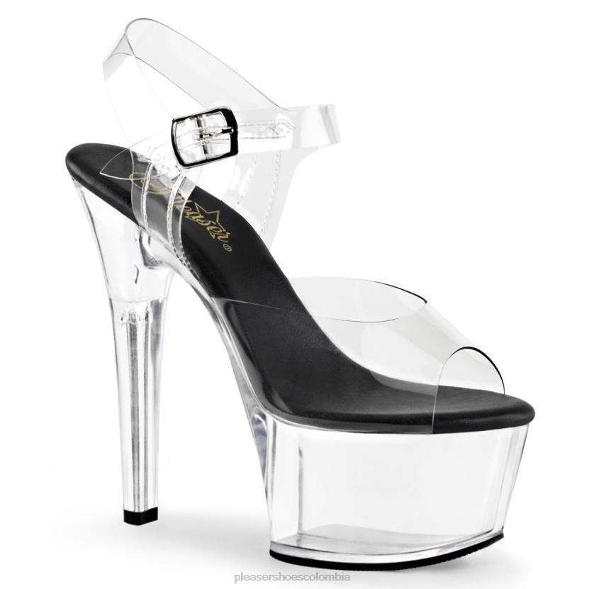 negro/claro 840P87 aspirar-608 Pleaser Shoes