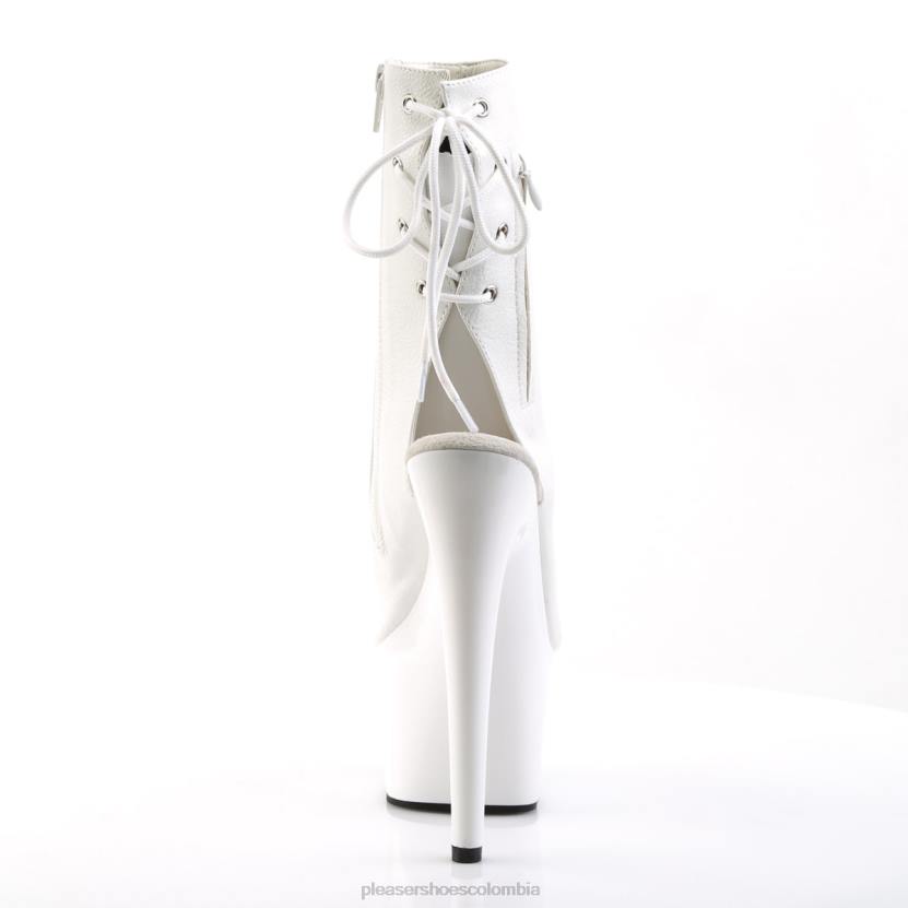 piel sintética blanca/blanco 840P53 adorar-1018 Pleaser Shoes