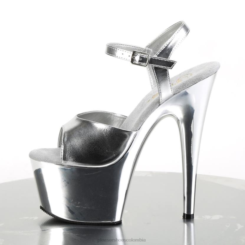 plata/cromo plateado 840P112 adorar-709 Pleaser Shoes
