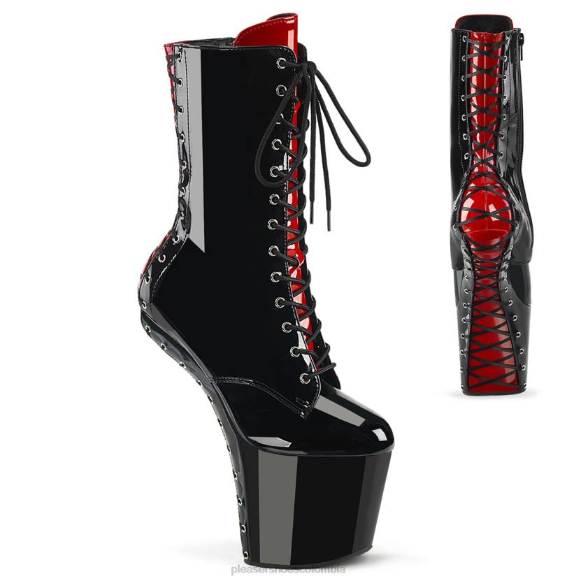 negro/rojo 840P10 locura-1040fh Pleaser Shoes